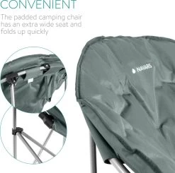 Navaris Klapstoel XXL - Campingstoel Met Opbergtas - Draagbare Stoel Voor Kamperen, Festivals En Vissen -Strandstoel - Inklapbaar - Grijs -Buiten Kamperen 1200x1188 1