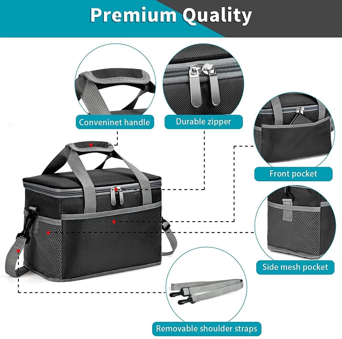 Buxibo Koeltas 9 Liter - Compacte Coolerbag - Inclusief Shouderband 4 Buxibo Koeltas 9 Liter - Compacte Coolerbag - Inclusief Shouderband - Afbeelding 2