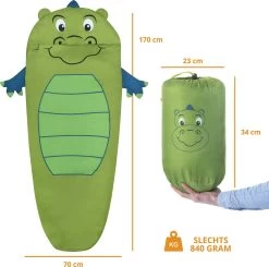 Dutch Mountains Kinderslaapzak Nijlpaard - 170 X 70cm Polyester - Zacht Lichtgewicht – Opberghoes -Buiten Kamperen 1200x1190 8