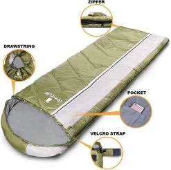 COVACURE 1.5/0.8kg Slaapzak, 3 Seizoenen Ultra Warm & Lichtgewicht Slaapzak Voor Volwassenen, Envelop Compacte Outdoor Slaapzakken Met Draagbare Compressie Tas Voor Camping, Rugzakken, Wandelen... -Buiten Kamperen 1200x1193 3