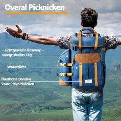 Cabinmax Koeltas - Koelrugzak - Picknick - Picknicktas Met Flessenhouder - Koelrugtas 24L - Olive Green -Buiten Kamperen 1200x1198 11