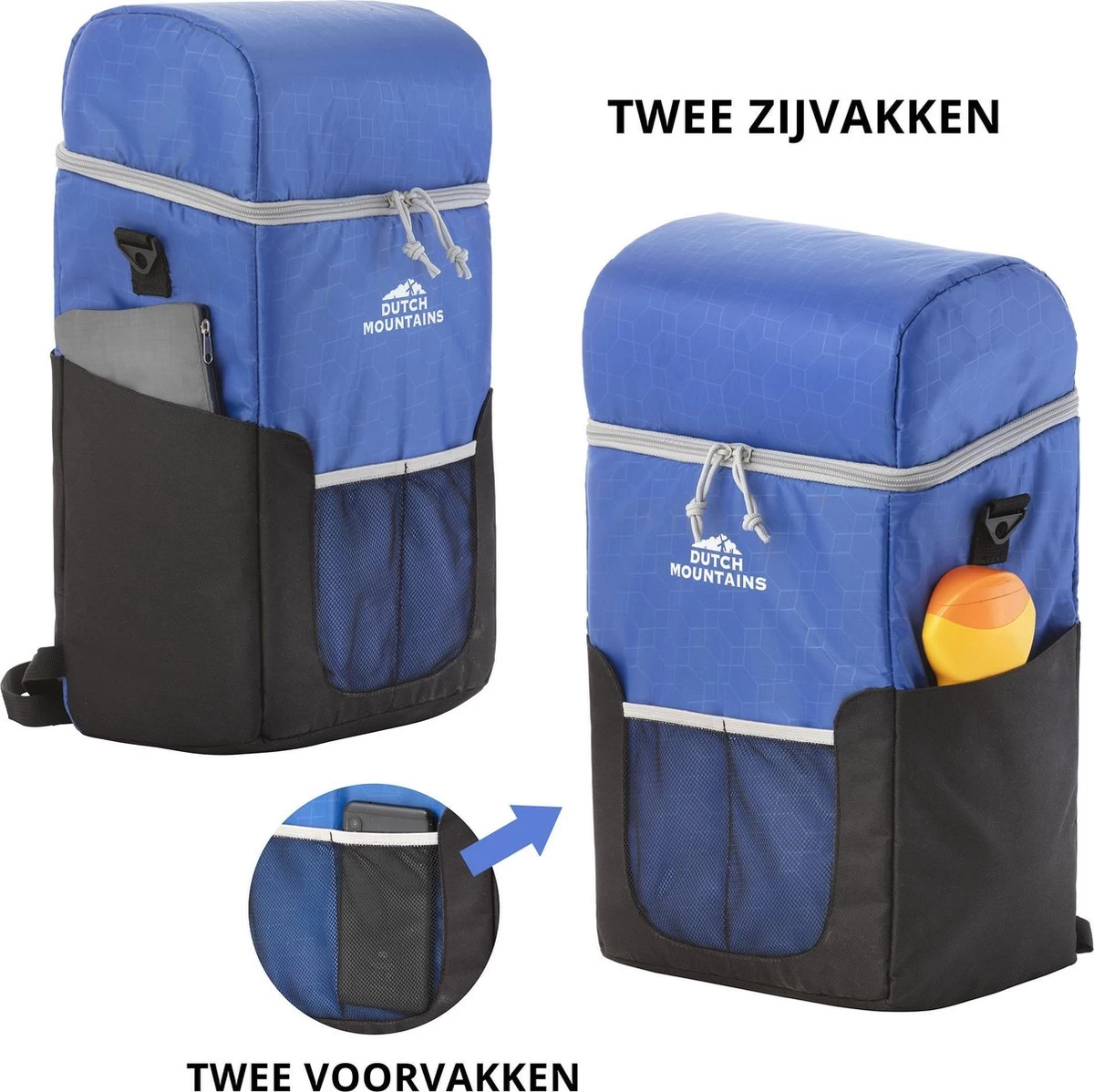 Dutch Mountains Koeltas Rugzak | Cooler Backpack 20 Liter | Picknicktas | Lunchtas | Koelrugzak | Strandtas | Blauw 4 Dutch Mountains Koeltas Rugzak | Cooler Backpack 20 Liter | Picknicktas | Lunchtas | Koelrugzak | Strandtas | Blauw - Afbeelding 2