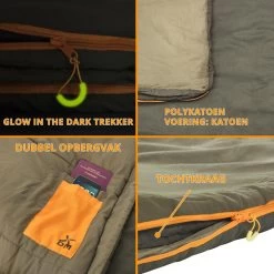 Dutch Mountains Slaapzak Vlieland XL - Grote Katoenen 210 X 80cm Lichtgewicht - Incl. Tasje En Tochtstrip -Comfortzone: 5-8 Graden- -Buiten Kamperen 1200x1200 1101