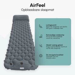 AirFeel Opblaasbaar Slaapmatje - Ingebouwde Pomp En Kussen - Lichtgewicht - 196 X 60 X 6cm - Gray 13 AirFeel Opblaasbaar Slaapmatje - Ingebouwde Pomp En Kussen - Lichtgewicht - 196 X 60 X 6cm - Gray -Buiten Kamperen 1200x1200 1126