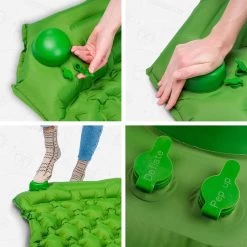 TRVLMORE Slaapmat - Zelfopblazend - 1 Persoons - Ingebouwde Pomp En Kussen - Groen -Buiten Kamperen 1200x1200 1164