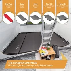 Skandika Easy Single Zelfopblaasbaar Slaapmat – Slaapmat – Slaapmat Zelfopblazend – Logeerbed – Polyester, PVC - Premium Zelfopblazend Luchtbed, Antislip-materiaal, Ideaal Voor Camping – Outdoor, Camping – Kamperen – 196 X 60 X 10 Cm – 3.2kg - Grijs -Buiten Kamperen 1200x1200 1204