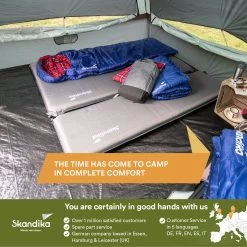 Skandika Easy Single Zelfopblaasbaar Slaapmat – Slaapmat – Slaapmat Zelfopblazend – Logeerbed – Polyester, PVC - Premium Zelfopblazend Luchtbed, Antislip-materiaal, Ideaal Voor Camping – Outdoor, Camping – Kamperen – 196 X 60 X 10 Cm – 3.2kg - Grijs -Buiten Kamperen 1200x1200 1207