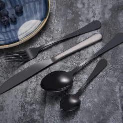 SMILON Bestekset In Koffer Zwart - 16 Delig Messen Vorken Lepels Voor 4 Personen - Camping - Ideaal Voor Reizen, Kamperen, Thuis -Buiten Kamperen 1200x1200 1222