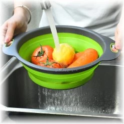 Merkloos Inklapbare Vergiet - Opvouwbaar - Groot - Blauw - Siliconen -Buiten Kamperen 1200x1200 1259