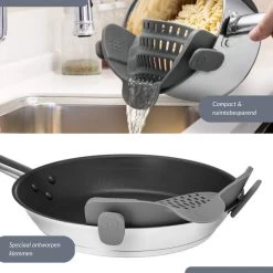 SensaHome- Siliconen Vergiet - Keuken Afgietdeksel - Afgiethulp - Siliconen - BPA Vrij - Grijs -Buiten Kamperen 1200x1200 1301