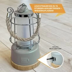Skandika Kiruna LED-Lamp – Tentlampen – Campinglampen – Buiten Lantaarn – Buitenverlichting – Buiten Lamp - Retro Outdoor Camping Lamp Met Powerbank, Traploos Dimbaar, Draadloos, Oplaadbare Batterij, USB, Warm En Koud Wit, 75h Lichtduur – Beige -Buiten Kamperen 1200x1200 1353