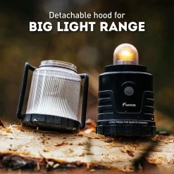 Favour L1061 Camping Lamp LED, 875 Lumen, IP64, Waterdicht, Draagbare Kampeerlamp, Tentlamp, Schokbestendig, 4 Verschillende Lichtmodi Incl Kaarslicht-modus, Afneembaar Deksel, Handig & Compact Formaat -Buiten Kamperen 1200x1200 1408