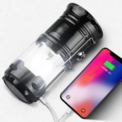 Merkloos Xtraworks - Multifunctionele Solar LED Campinglamp Met Handvatten - IPX 45 Waarde, USB-lader En Powerbank - Mat Zwart -Buiten Kamperen 1200x1200 1419