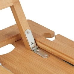 Relaxdays Opvouwbare Picknick Wijntafel - 4 Wijnglazenhouders - Bamboe Dienbladtafel Klein -Buiten Kamperen 1200x1200 145