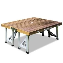 Merkloos Deuba Picknicktafel Campingtafel - Opvouwbaar Voor 4 Personen - Hout En Aluminium -Buiten Kamperen 1200x1200 202