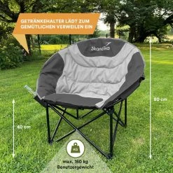 Skandika Moonchair Sirkka – Campingstoelen – Klapstoel – Vouwstoel – Kampeerstoel - Grote, Comfortabele, Campingstoel Opvouwbaar, Gepolsterd, Koelvak, Drinkhouder, Draaggreep En Draagtas, Antislipvoetjes - Max. 150 Kg – Zwart/grijs 16 Skandika Moonchair Sirkka – Campingstoelen – Klapstoel – Vouwstoel – Kampeerstoel - Grote, Comfortabele, Campingstoel Opvouwbaar, Gepolsterd, Koelvak, Drinkhouder, Draaggreep En Draagtas, Antislipvoetjes - Max. 150 Kg – Zwart/grijs -Buiten Kamperen 1200x1200 238