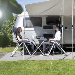 Campart Campingstoel CH-0592 - Opvouwbaar Met Hoofdsteun - 7 Verstelbare Standen - Lichtgewicht - Blauw -Buiten Kamperen 1200x1200 240