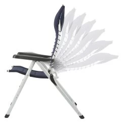 Campart Campingstoel CH-0592 - Opvouwbaar Met Hoofdsteun - 7 Verstelbare Standen - Lichtgewicht - Blauw -Buiten Kamperen 1200x1200 241