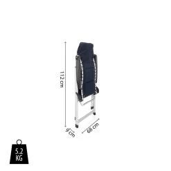 Campart Campingstoel CH-0592 - Opvouwbaar Met Hoofdsteun - 7 Verstelbare Standen - Lichtgewicht - Blauw -Buiten Kamperen 1200x1200 243
