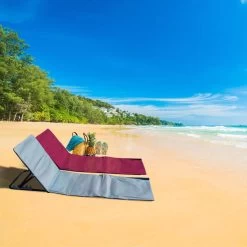 Strandmat Opvouwbaar Met Schouderband - Strandstoel Grijs 145x47x52 -Buiten Kamperen 1200x1200 257