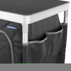 Campart Campingkast CU-0719 – Opvouwbaar En Verstelbaar - 4 Verstelbare Poten - 3 Lagen - Aluminium Frame - Grijs -Buiten Kamperen 1200x1200 330