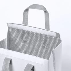 Merkloos Koeltas - Lunchtas - Koeltasje Lunch - Koelelementen - Isolatie - Volwassenen - Dames - Heren - Klittenbandsluiting - 23 X 29 Cm - Kunststof - Aluminium - Wit -Buiten Kamperen 1200x1200 357