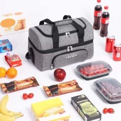 Lifewit 20L Koeltas | 20 Liter | Opvouwbaar | Koelbox-Koeltas | Isolatietas/ Picknicktas Voor Levensmiddelen / Grijs -Buiten Kamperen 1200x1200 364