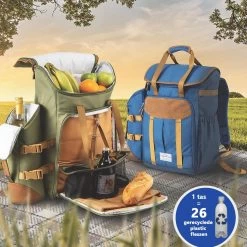 Cabinmax Koeltas - Koelrugzak - Picknick - Picknicktas Met Flessenhouder - Koelrugtas 24L - Olive Green -Buiten Kamperen 1200x1200 404