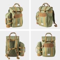Cabinmax Koeltas - Koelrugzak - Picknick - Picknicktas Met Flessenhouder - Koelrugtas 24L - Olive Green -Buiten Kamperen 1200x1200 405