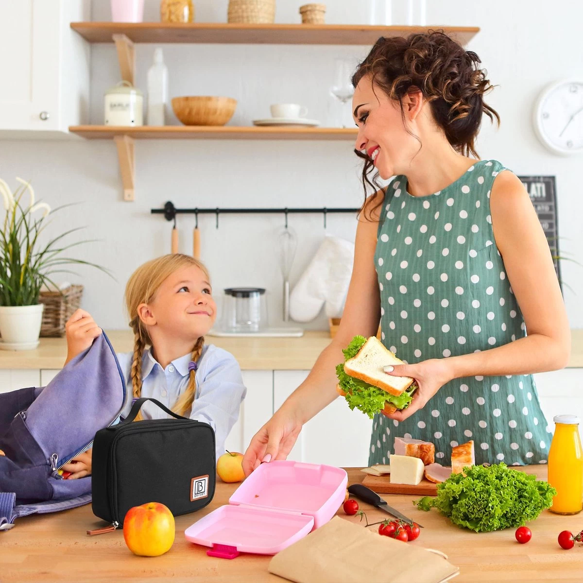 Brisby 4 Laags Geïsoleerde Koeltas - Lunchtas 1.5 Liter - Zwart 5 Brisby 4 Laags Geïsoleerde Koeltas - Lunchtas 1.5 Liter - Zwart - Afbeelding 3