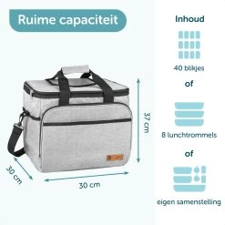 ForDig Koeltas XL Grijs (30 Liter) - Gemaakt Van 600D Polyester Met PEVA-Voering - Ruimte Voor 40 Blikjes Of 20 Halve Liter Flessen - Opvouwbaar Koel Tas Met Easy-Acces Flap - Ruimte Voor Bestek - Picknick Cool Bag - Coolerbag - Grote Cooler 11 ForDig Koeltas XL Grijs (30 Liter) - Gemaakt Van 600D Polyester Met PEVA-Voering - Ruimte Voor 40 Blikjes Of 20 Halve Liter Flessen - Opvouwbaar Koel Tas Met Easy-Acces Flap - Ruimte Voor Bestek - Picknick Cool Bag - Coolerbag - Grote Cooler -Buiten Kamperen 1200x1200 576