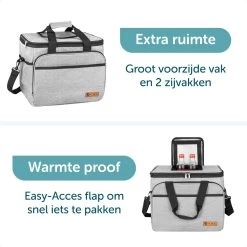 ForDig Koeltas XL Grijs (30 Liter) - Gemaakt Van 600D Polyester Met PEVA-Voering - Ruimte Voor 40 Blikjes Of 20 Halve Liter Flessen - Opvouwbaar Koel Tas Met Easy-Acces Flap - Ruimte Voor Bestek - Picknick Cool Bag - Coolerbag - Grote Cooler 14 ForDig Koeltas XL Grijs (30 Liter) - Gemaakt Van 600D Polyester Met PEVA-Voering - Ruimte Voor 40 Blikjes Of 20 Halve Liter Flessen - Opvouwbaar Koel Tas Met Easy-Acces Flap - Ruimte Voor Bestek - Picknick Cool Bag - Coolerbag - Grote Cooler -Buiten Kamperen 1200x1200 579