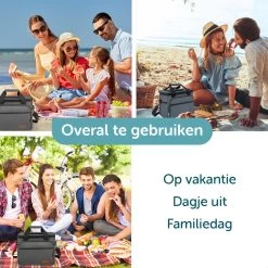 ForDig Koeltas L Zwart (15 Liter) - Gemaakt Van 600D Polyester Met PEVA-Voering - Ruimte Voor 20 Blikjes Of 10 Halve Liter Flessen - Opvouwbaar Koel Tas Met Easy-Acces Flap - Ruimte Voor Bestek - Picknick Cool Bag - Coolerbag - Grote Cooler -Buiten Kamperen 1200x1200 593