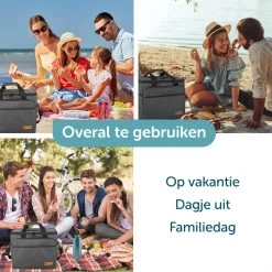 ForDig Koeltas XL Zwart (30 Liter) - Gemaakt Van 600D Polyester Met PEVA-Voering - Ruimte Voor 40 Blikjes Of 20 Halve Liter Flessen - Opvouwbaar Koel Tas Met Easy-Acces Flap - Ruimte Voor Bestek - Picknick Cool Bag - Coolerbag - Grote Cooler -Buiten Kamperen 1200x1200 605