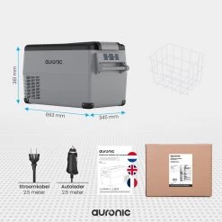 Auronic Elektrische Koelbox - 30.4L - Compressor - 12V En 240V - Grijs -Buiten Kamperen 1200x1200 641