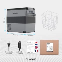 Auronic Elektrische Koelbox - 49.5L - Compressor - 12V En 240V - Grijs -Buiten Kamperen 1200x1200 672