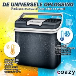 Koelbox 24L Met ECO Modus Voor Auto & Camping - Frigobox Elektrisch 24 Liter Met 12v 230 Volt - Verkoelt En Verwamt - MiniBar - Mini Koelkast -Buiten Kamperen 1200x1200 680