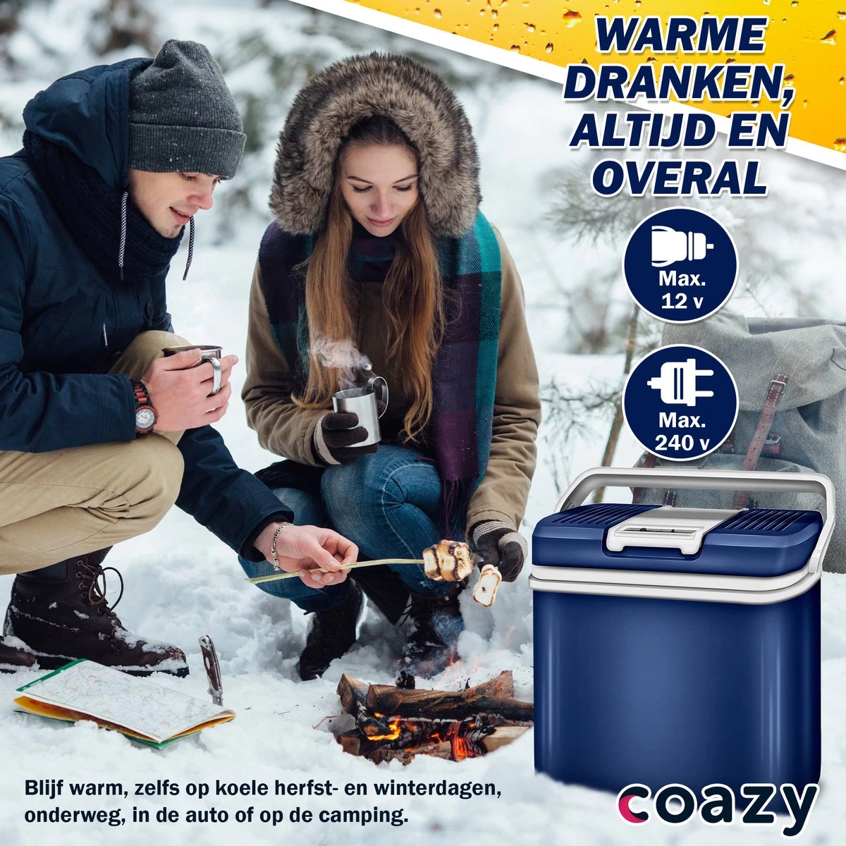 Coazy Koelbox 24L Elektrisch 12v 230 Volt - Met ECO Modus Voor Auto & Camping - Elektrische Frigobox Klein - Verkoelt En Verwarmt - Eco Modus - MiniBar - Electrische Mini Koelkast 8 Coazy Koelbox 24L Elektrisch 12v 230 Volt - Met ECO Modus Voor Auto & Camping - Elektrische Frigobox Klein - Verkoelt En Verwarmt - Eco Modus - MiniBar - Electrische Mini Koelkast - Afbeelding 6