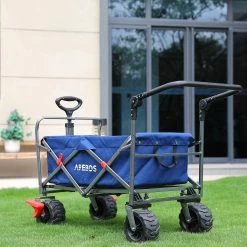 AREBOS Handkar | Transportwagen | Apparatuurwagen | Opvouwbaar | Duwstang| Blauw -Buiten Kamperen 1200x1200 766