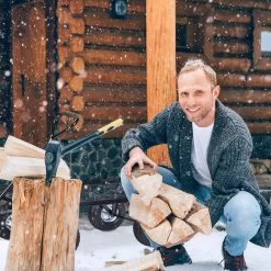 Relaxdays Bolderkar Tuin - Platte Tuinwagen - Luchtbanden - 200 Kg - Transportkar - Staal -Buiten Kamperen 1200x1200 768