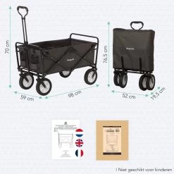 LifeGoods Bolderkar - Opvouwbaar - Draaibare Wielen - 2 Standen - 70KG Draagkracht - Grijs 21 LifeGoods Bolderkar - Opvouwbaar - Draaibare Wielen - 2 Standen - 70KG Draagkracht - Grijs -Buiten Kamperen 1200x1200 805