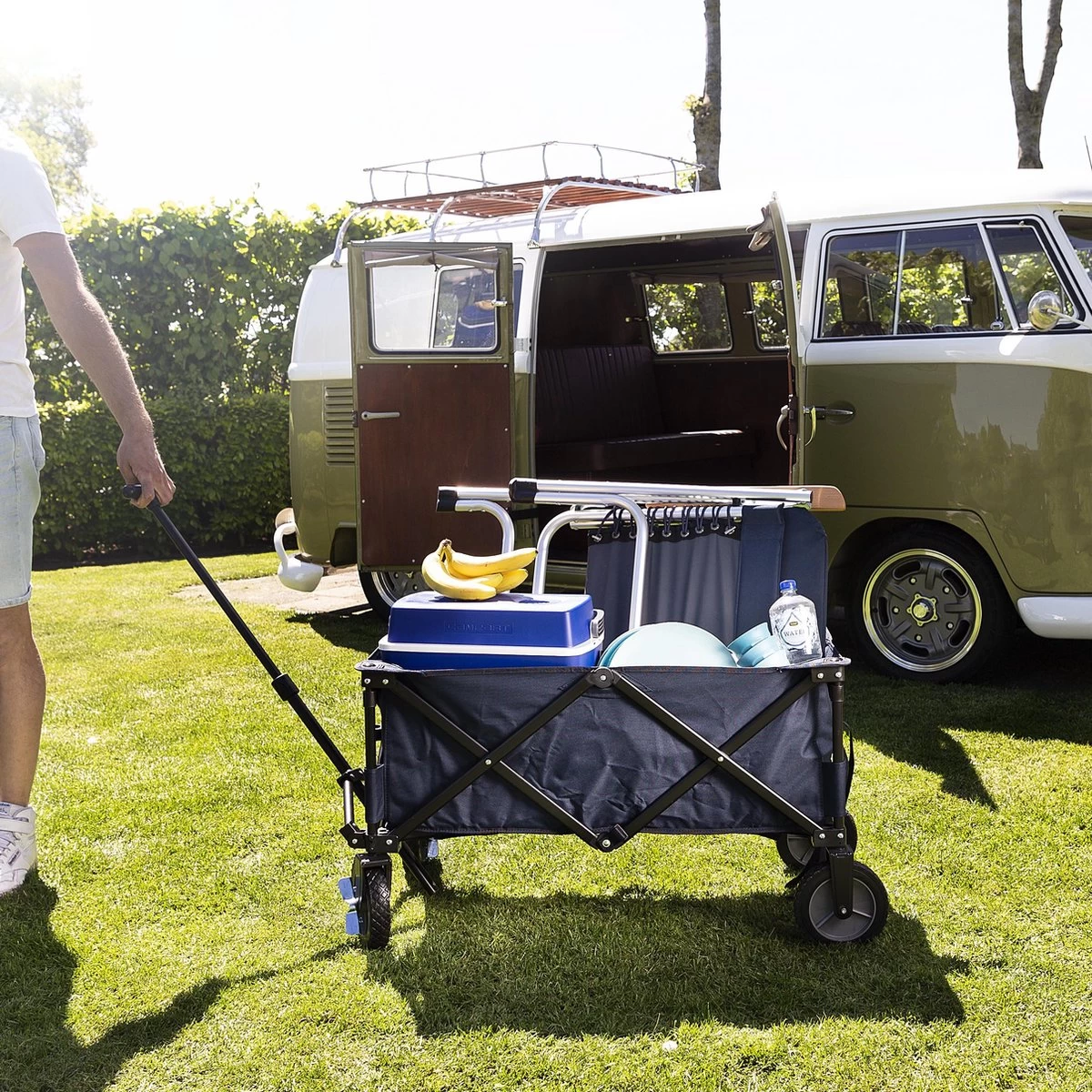 Campart Bolderkar HC-0910 - Opvouwbaar - Bolderwagen Met Stevig Harmonicaframe - Inclusief Opbergtas En Bodemplaat - Blauw 7 Campart Bolderkar HC-0910 - Opvouwbaar - Bolderwagen Met Stevig Harmonicaframe - Inclusief Opbergtas En Bodemplaat - Blauw - Afbeelding 5