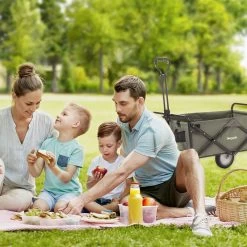 LifeGoods Bolderkar - Opvouwbaar - Draaibare Wielen - 2 Standen - 70KG Draagkracht - Groen -Buiten Kamperen 1200x1200 813