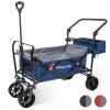 LifeGoods Bolderkar - Opvouwbaar - Tot 120KG - 103L - Extra Draagtas En Duwstang - Wasbaar Polyester - 98x45cm - Blauw/Grijs -Buiten Kamperen 1200x1200 817