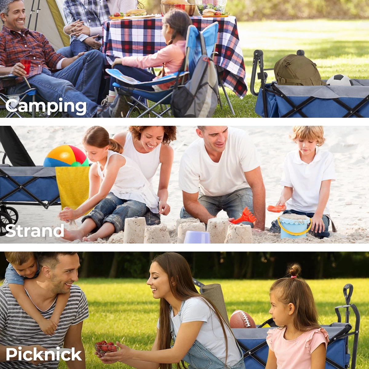 LifeGoods Bolderkar - Opvouwbaar - Tot 120KG - 103L - Extra Draagtas En Duwstang - Wasbaar Polyester - 98x45cm - Blauw/Grijs 6 LifeGoods Bolderkar - Opvouwbaar - Tot 120KG - 103L - Extra Draagtas En Duwstang - Wasbaar Polyester - 98x45cm - Blauw/Grijs - Afbeelding 4