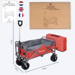 LifeGoods Bolderkar - Opvouwbaar - Tot 80KG - 94L - Wasbaar Polyester - 98x45cm - Rood/Grijs 18 LifeGoods Bolderkar - Opvouwbaar - Tot 80KG - 94L - Wasbaar Polyester - 98x45cm - Rood/Grijs -Buiten Kamperen 1200x1200 841