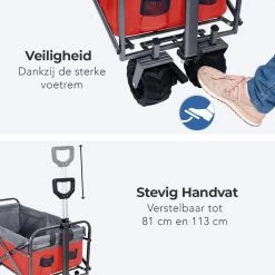 LifeGoods Bolderkar - Opvouwbaar - Tot 80KG - 94L - Wasbaar Polyester - 98x45cm - Rood/Grijs 23 LifeGoods Bolderkar - Opvouwbaar - Tot 80KG - 94L - Wasbaar Polyester - 98x45cm - Rood/Grijs -Buiten Kamperen 1200x1200 846