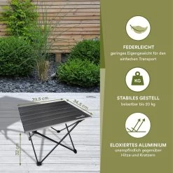 Skandika Ruka S Kleine Campingtafel – Campingtafels - Aluminium Campingtafel, Opvouwbaar, Zeer Licht, Eenvoudig Te Monteren, Stabiele Standaard - Opvouwtafel Voor Kamperen, Tenten Wandelen, Reizen, Thuis, Tuin – Tot Max. 20 Kg. - Grijs 13 Skandika Ruka S Kleine Campingtafel – Campingtafels - Aluminium Campingtafel, Opvouwbaar, Zeer Licht, Eenvoudig Te Monteren, Stabiele Standaard - Opvouwtafel Voor Kamperen, Tenten Wandelen, Reizen, Thuis, Tuin – Tot Max. 20 Kg. - Grijs -Buiten Kamperen 1200x1200 86
