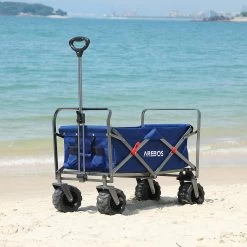 AREBOS Handkar | Transportwagen | Apparatuurwagen | Opvouwbaar | Blauw -Buiten Kamperen 1200x1200 888