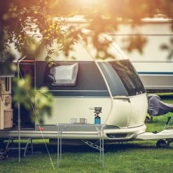 Relaxdays Campingtafel Inklapbaar - Aluminium Klaptafel - Vouwtafel Camping - Koffermodel -Buiten Kamperen 1200x1200 95